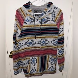Tribal Print Hoodie Men’s Size XL